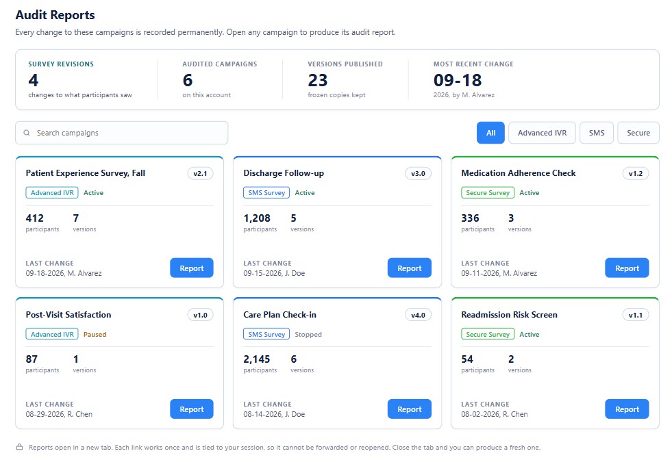 IVR Lan Clinical Trial Audit Dashboard